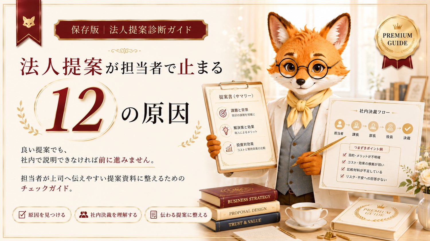 法人提案が担当者で止まる12の原因