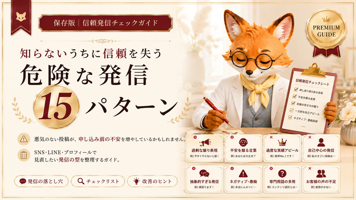 知らないうちに信頼を失う 危険な発信15パターン