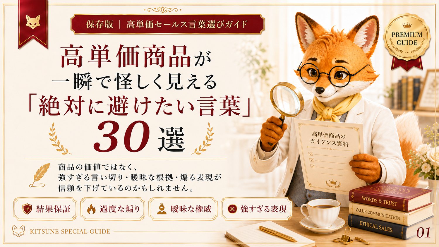 高単価商品が一瞬で怪しく見える「絶対に避けたい言葉」30選